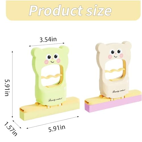 2-Pack Cute & Colorful Mini Foldable Desktop Mop Set for Kids - Fun, Portable Cleaning Tool for Kitchen Counters, Tables & More, Includes 2 Extra Sponge Heads - Thumbnail 2