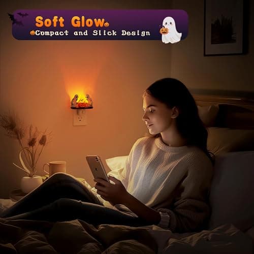 JandCase Halloween Night Light, Amber Night Lights Plug into Wall - Thumbnail 5