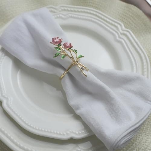 Plobeca Cloth Napkins Set of 12,18x18 Inches White Cotton Blend Napkins Cloth Washable and Reusable for Dinner,Parties,Wedding - Thumbnail 6