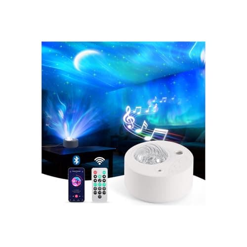 Galaxy Projector Light with Remote Control, 14 Colors & 60+ Light Effects, Star Projector & Northern Lights Aurora Projector with Bluetooth Speaker, White Noise, Timer & Dimmable for Bedroom Decor - Image 1
