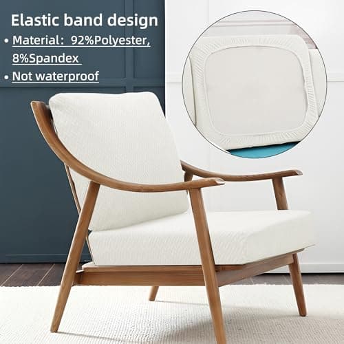 SUKAIKEQA Outdoor Cushion Covers Set,8PCS Jacquard Patio Furniture Couch Seat Slipcovers, Replacement for Sofa Sectional Chair(Cover，Only) - Thumbnail 5
