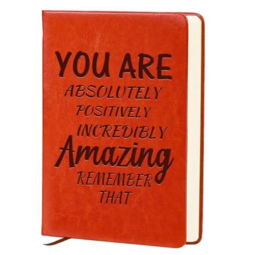 QDWXDEL Inspirational Gifts for Women,A5 Hardcover Leather Journal for Women,Journal Notebook for Work,Thank You Gifts,Teacher Appreciation Gifts (You are Absolutely) - Image 1