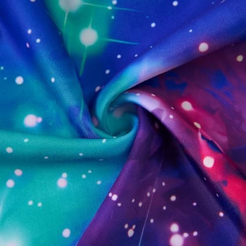 Purple Galaxy One Piece Swimsuit Adjustable Strap Beach Bathing Suit Cute 3D Graphic Swimming Suit for Pool Party 5-6 Y Ears - Thumbnail 6