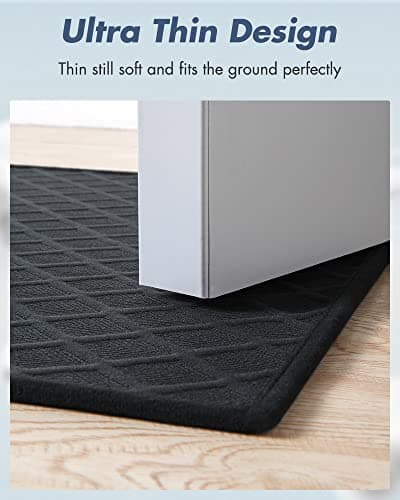 AMOAMI Bath-Mat, Ultra Thin Bath Runner Rug Mat, Rubber Backed Bath Mats for Bathroom Non Slip, Absorbent Bath Rug for Bathroom Floor, Shower, Sink 2'x 4'(24" x 47") Black - Thumbnail 5