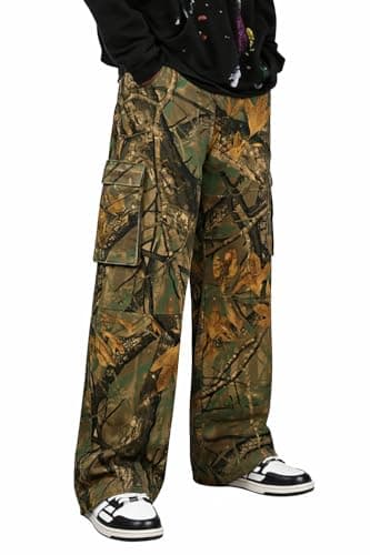 GINGTTO Mens Camo Pants Hunting Regular Fit Cargo Pants for Men with Pockets 28W×30L - Image 1