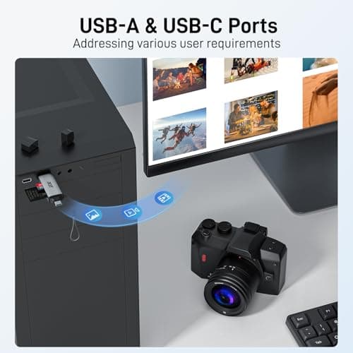 acer SD Card Reader USB C, Dual Slots USB 3.0 Type C to Micro SD Card Adapter, Memory Card Reader for MicroSD, SDHC, SDXC, Compatible with Laptop, PC, iPhone16/15, MacBook Pro/Air, iPad Pro, Android - Thumbnail 5