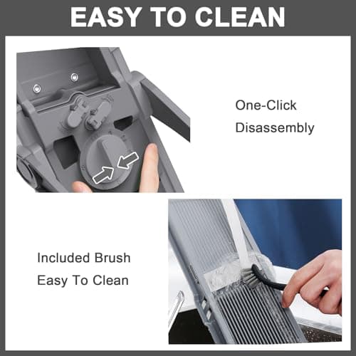 Jonscook All-in-1 Upgraded Safe Mandoline Slicer for Kitchen, with Handheld Spiralizer, Food Chopper with Container, Thickness Adjustable Vegetable Chopper, Potato French Fry Cutter (High-grade Gray) - Thumbnail 6