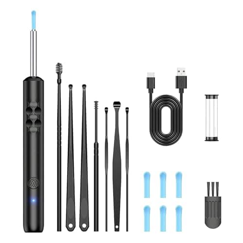 Smart Visual Ear Cleaner with 1296P HD Camera Otoscope, 6 LED Lights Wireless Earwax Removal Tool with Replacement Tips, Waterproof Rechargeable for iOS & Android Smartphones - Image 1