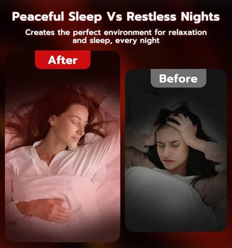 Anweller Smart Red Light Therapy Sleep Device White Noise Sound Machine with 5-Level Red Night Light (620–690nm) 32 White Noise Smart App Control Timer & Wake-Up Alarm Clock - Thumbnail 6