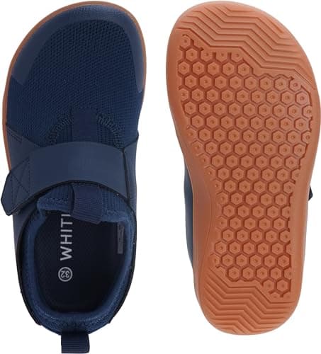 WHITIN Toddler/Kids Wide Barefoot Shoes for Boys/Girls Slip-On Sneakers Minimalist Wide Width Zero Drop Size 8 Walking Athletic Sport Flat Casual Jogging Navy Blue 25 - Thumbnail 5