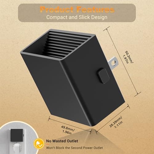 JandCase Night Light, Automatic Night Lights Plug into Wall, 2 Pack Modern Night Lights with Auto Light Sensor, 3000K Brightness Adjustable Nightlight for Kids Bathroom Hallway Kitchen Bedroom Decor - Thumbnail 4