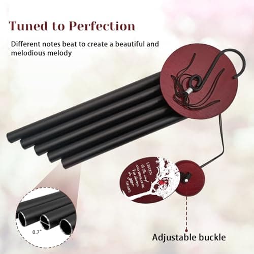 Howarmer Cardinal Memorial Wind Chimes for Loss of Loved One, 33.5" Red Cardinal Sympathy Wind Chimes Outdoor Deep Tone, Tree of Life Remembrance Gift for Loss of Mom Dad, Funeral Gift - Thumbnail 2