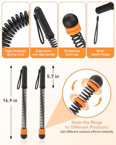 Weighted Ropeless Battle Ropes — 3 Pack Adjustable Portable Ropeless Battle Ropes for Home Gym, Workout Exercise Rope for Low-Impact Workout, HIIT and Low-Impact Aerobic Training for Men & Women - Thumbnail 5