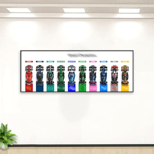 WETCEAOM Display Wallboard Compatible with Lego Speed Champions 10-Car 66802 Display Frame Wall Mount(with Hook), Wall Art- Ideal Compatible with Lego Car Wall Mount Display (Model Not Included!) - Image 1