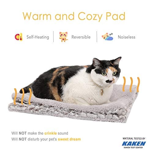 Self Heating Cat Pad Self Warming Bed 27.5" x 18.5" Thermal Heated Cat Mat Extra Warm Pet Mat for Outdoor and Indoor Large Kittens Small Puppy Pets - Thumbnail 2