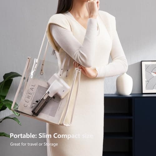 G10 Steamer for Clothes, Portable Iron and Travel Steamer, Handheld Garment Steamer, 0.9 lbs,1200W Mini Steam Iron for Travel and Home (Only for 120V) White - Thumbnail 3