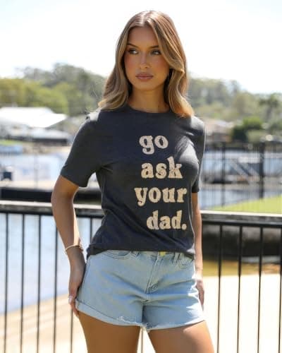 IRISGOD Womens Mom Shirt Summer Funny Short Sleeve Mommy Graphic Tees T-Shirts Dark Gray - Thumbnail 4