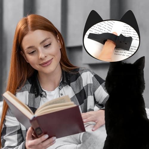4 Pcs Cat Book Page Holder Set, 2 Pcs Thumb Book Page Holder, 2 Pcs Zinc Alloy Cat Book Marker, Mothers Day Gifts, Book Accessories for Reading Lovers, First Mothers Day Gift for New Mom - Thumbnail 5