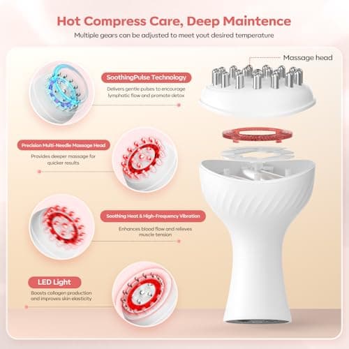 HarrFlow Lymphatic Drainage Massager & Anti Cellulite Massage Tool, Lymphatic Massager,Helps Reduce Stretch Marks & Cellulite，for Belly, Arms & Legs,Body Sculpting Machine with Heat & Vibration - Thumbnail 5