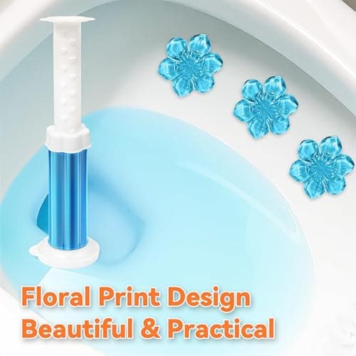 Gihen 84 Flowers Toilet Cleaner Gel Stamps- (6 in 1) Air Freshener, Effective Deodorizer, Long Lasting Fragrance for Bathroom, Toilet Bowl - Thumbnail 5
