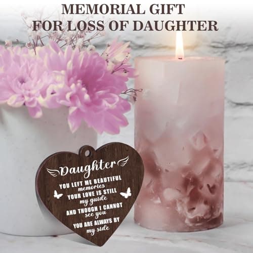 Boiveco Memorial Gifts for Loss of Daughter, Sympathy Gift for Loss of Daughter Memorial Picture Frame, In Memory of Daughter Grief Remembrance Bereavement Gifts for Loss of Daughter, Display Two 4x6 Photos - Thumbnail 2