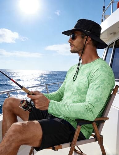 PINSPARK Mens Lightweight Gym Workout Tshirts UPF 50+ Swimming Shirts Long Sleeve Fishing Shirts UV Protection Hiking Shirt Camouflage - Thumbnail 6