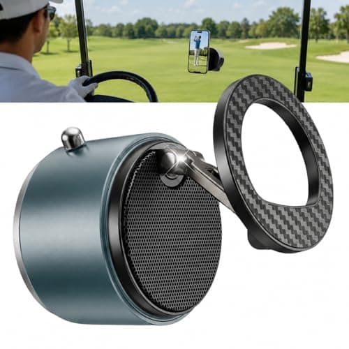 TGWUZZ 2-in-1 Magnetic Golf Cart Phone Holder & Bluetooth Speaker, Strong Suction Cup Mount for Cars, Home & Outdoors, HD Stereo Sound Golf Accessories Golf Gifts for Men & Women (Blue)