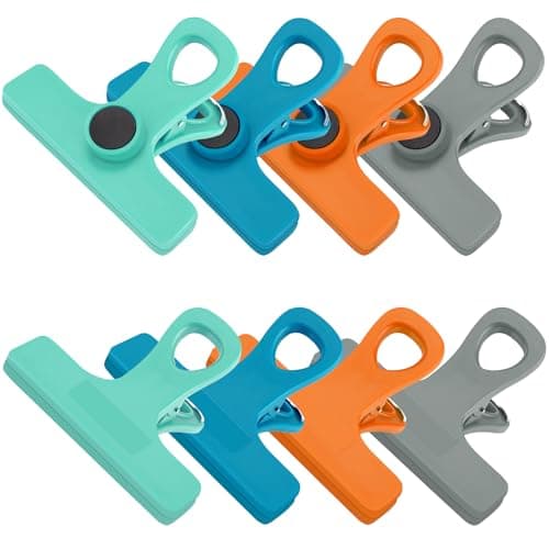 TACGEA Chip Clips, Magnetic Bag Clips with Air Tight Seal for Food Storage, 8 Pieces, Multicolor - Image 1