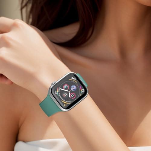 Sport Band Compatible with Apple Watch Bands 40mm 38mm 41mm 42mm 44mm 45mm 49mm for Women Men,Soft Silicone Waterproof Replacement Strap for Apple Watch Series 11 10 9 8 7 6 5 4 Ultra 3 2 1 SE - Thumbnail 4