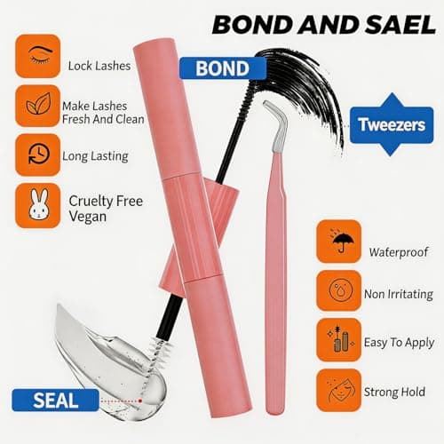 DIY Lash Extension Kit, 252PCS 100D Individual Cluster Lashes, Mixed Length 9–15mm, Bond and Seal with Applicator, At Home Lash Extensions for Natural Full Volume Look - Thumbnail 4