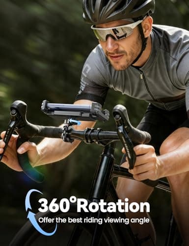 JOYROOM Bike Phone Holder [Hidden Tracker Storage] Phone Holder for Bike [1S Auto Lock] Motorcycle Phone Mount for Bike Bicycle Ebike Accessories Handlebar Phone Mount for All 5.8‘’-7.2" Cell Phones - Thumbnail 4
