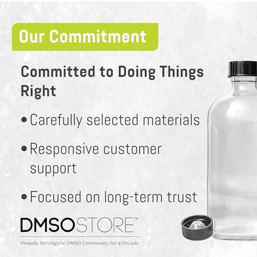 DMSO 8 oz. Glass Bottle Non-diluted 99.995% Pure Low Odor Pharma Grade Liquid Dimethyl Sulfoxide Super High Quality Made by DMSO Store - Thumbnail 6
