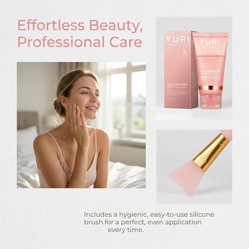 Collagen Night Wrapping Mask, Collagen Overnight Glass Skin Peel Off Face Mask, Elasticity & Hydration Care, Restored Balance & Ongoing Renewal, Hydrolyzed Collagen For Glowing Skin,for all skin types - Thumbnail 5