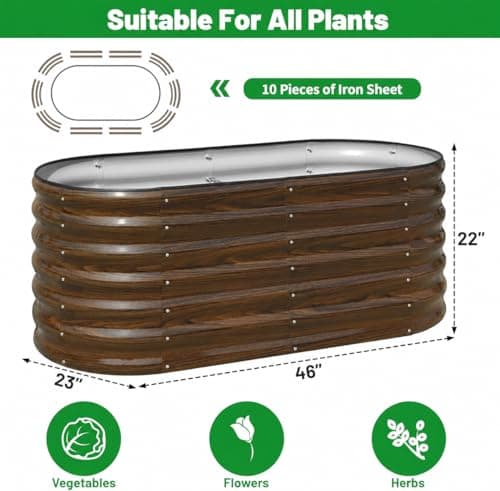 SnugNiture Galvanized Steel Raised Garden Bed Kit - 2 Pack 4x2x2 ft Metal Planter Box for Vegetables, Flowers, Herbs | Easy Assembly, Open Bottom Design for Optimal Drainage - Thumbnail 2