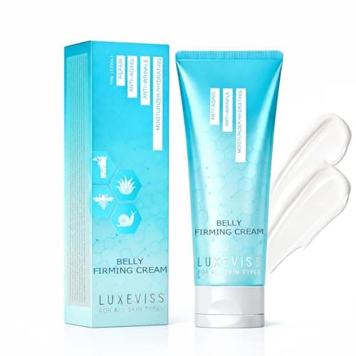 Luxeviss Advanced Belly Firming Cream – B FLAT Skin Tightening Lotion for Stomach, Thighs & Butt – Helps Reduce the Look of Cellulite & Stretch Marks – Hydrating Body Cream for Women & Men, 3.35 Oz - Image 1