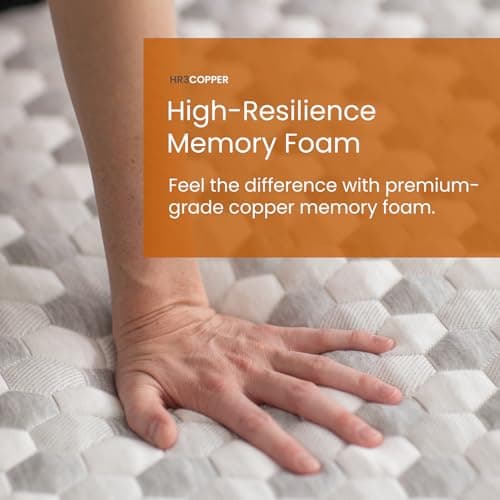 Layla 10” Copper Infused Memory Foam Mattress, Cooler and More Comfortable Sleeping, Flippable One Side Soft - Other Side Medium Firm, 2 Free Memory Foam Pillows (Twin XL) 120 Night Trial Period. - Thumbnail 3