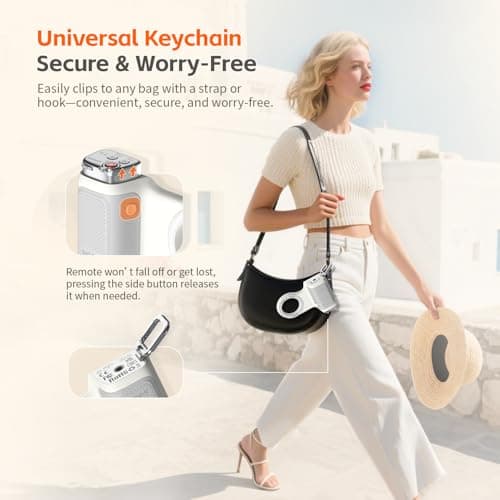 COMITOK MOCA - iPhone Camera Grip - for Native Camera Control with Removable Remote & Built-in Keychain, Magnetic Phone Camera Grip No Need App Support iOS26/17/18, Fun Shot Magnetic Grip with 1/4 Nut - Thumbnail 6