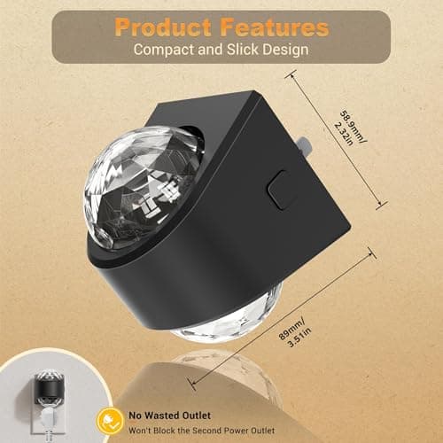 JandCase Night Lights Plug into Wall, Star Projector Night Light with 5000K Daily White, Automatic Galaxy Nightlight Plug in with Light Sensor for Bathroom Hallway Room Decor - Thumbnail 4