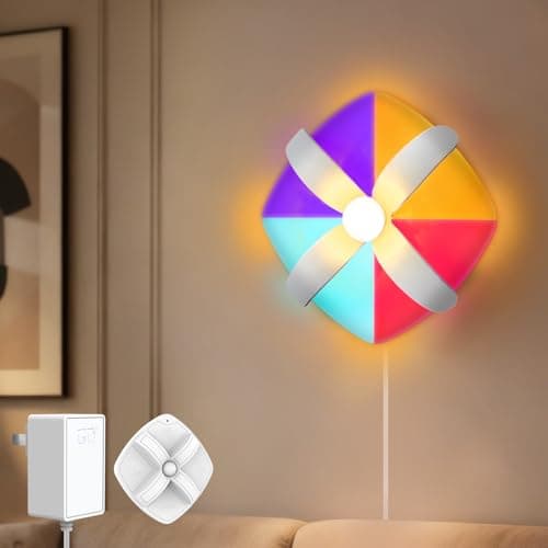 Honey Tour Dimmable Plug in Wall Sconces, Floral Mood LED Wall Light with Remote Control, 7 RGB Color Wall Light Sconces Wall Decor Gifts Mounted Lighting for Bedroom Living Room, Mother's Day - Image 1