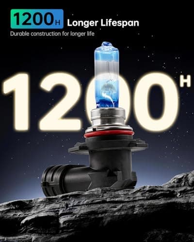 littlelucky 9005/HB3 Halogen Bulbs, 3800k Warm White Light, 300% Brighter, High Performance 12V/60W Halogen Light for Fog Light, High/Low Beam Replacement Bulb, 1200H Lifespan, Plug&Play 2 Pack - Thumbnail 2