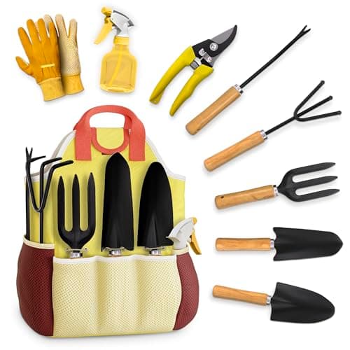 10 Pcs Gardening Tools for Women – Ergonomic Lightweight Metal Garden Tools Set with Convenient Organizer Handbag – Easy Handling for Outdoor Plant Care | Gardening Gifts for Women for Home Use - Image 1