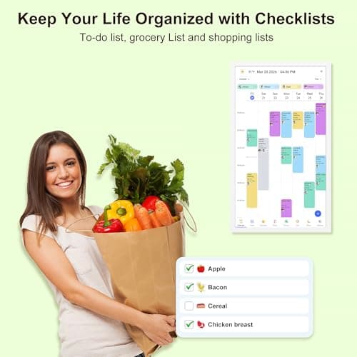 Digital Calendar – 27 Inch Electronic Wall Calendar & Chore Chart, Smart Family Organizer with Interactive Touchscreen Display, Wall Mount in Portrait or Landscape - Thumbnail 4