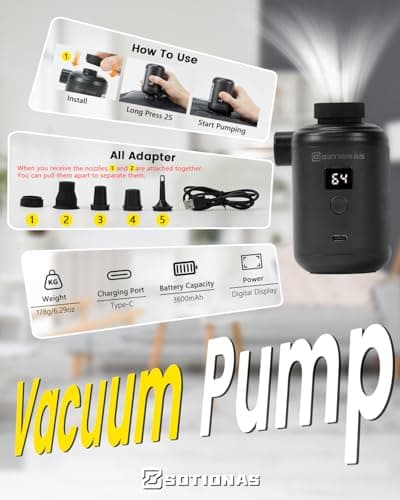1Pack Vacuum Seal Bags For Clothing Travel With Wireless Pump | Waterproof Reusable Compression Bags with Shoulder Strap for Luggage and Suitcase, Space Saver Vacuum Seal Packing Cubes for Clothes - Thumbnail 2