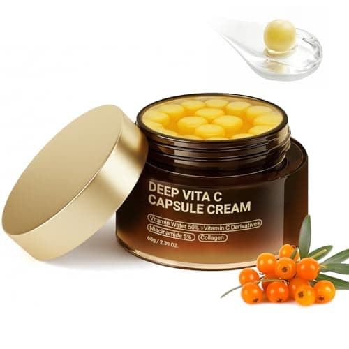 FIUMOT Deep Vitamin C Golden Capsule Hydrating Face Moisturizer, Antioxidant Protection, Lightweight Daily Skincare - Image 1