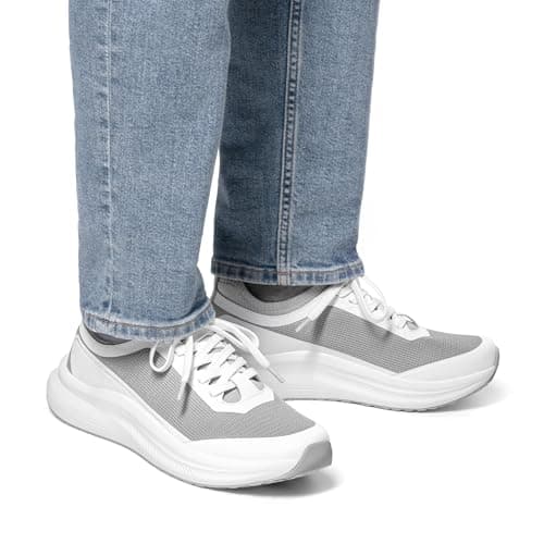 Bruno Marc Men's Non Slip Lightweight Cushion Mesh Sneakers Walking Shoes Breathable Comfortable Casual Shoes,Size 11,White,SBWA26014M - Thumbnail 6