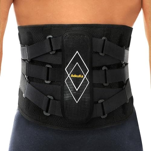 AdkuKa Back Brace for Lower Back Pain Women Men - 10x Maximum Compression and Adjustable - Lumbar Support Belt with 3D Pad - Ergonomic and Breathable 3D Material - for Herniated Disc,Sciatica (M) - Image 1