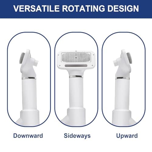 Portable Dog Hair Dryer with Brush – 300W, 3 Heat Settings, Professional, Overheat Protection for Small Medium Pets - Thumbnail 4