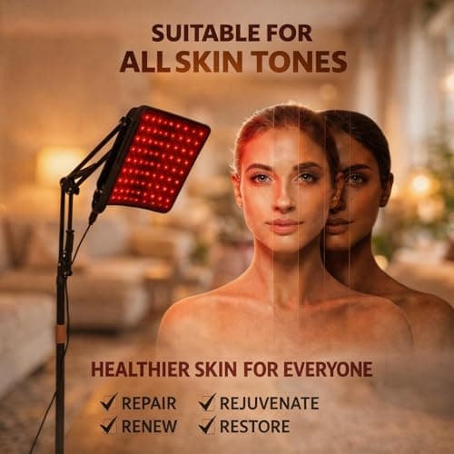 Red Light Therapy Device for Face & Body | Red Infrared Light Therapy Lamp with Stand Led 660nm Red Light-Therapy& 850nm Infrared Light Device - Thumbnail 3