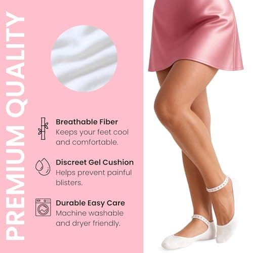 Hidey Style Premium White Austrian Crystal White Socks for Women (1 Pair), Stylish Anklet for Women - Breathable Women’s Socks - Thumbnail 3