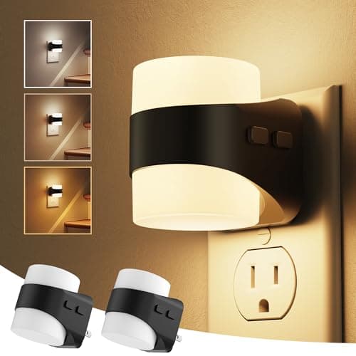 L LOHAS LED Night Lights Plug into Wall with 3CCT Adjustable (3000K/4000K/5000K), 3 Level Dimmable Night Light, 1W Low Power Nightlight with Auto On/Off Sensor, 2 Pack - Image 1